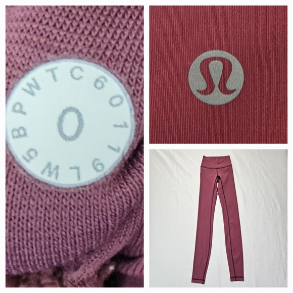 Lululemon Sz. 0 Wunder Under High Rise Tight 30" Leggings Misty Merlot W5BPWT - Picture 1 of 9